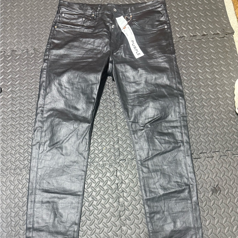 Purple Brand P001 Patent Film Black Jeans